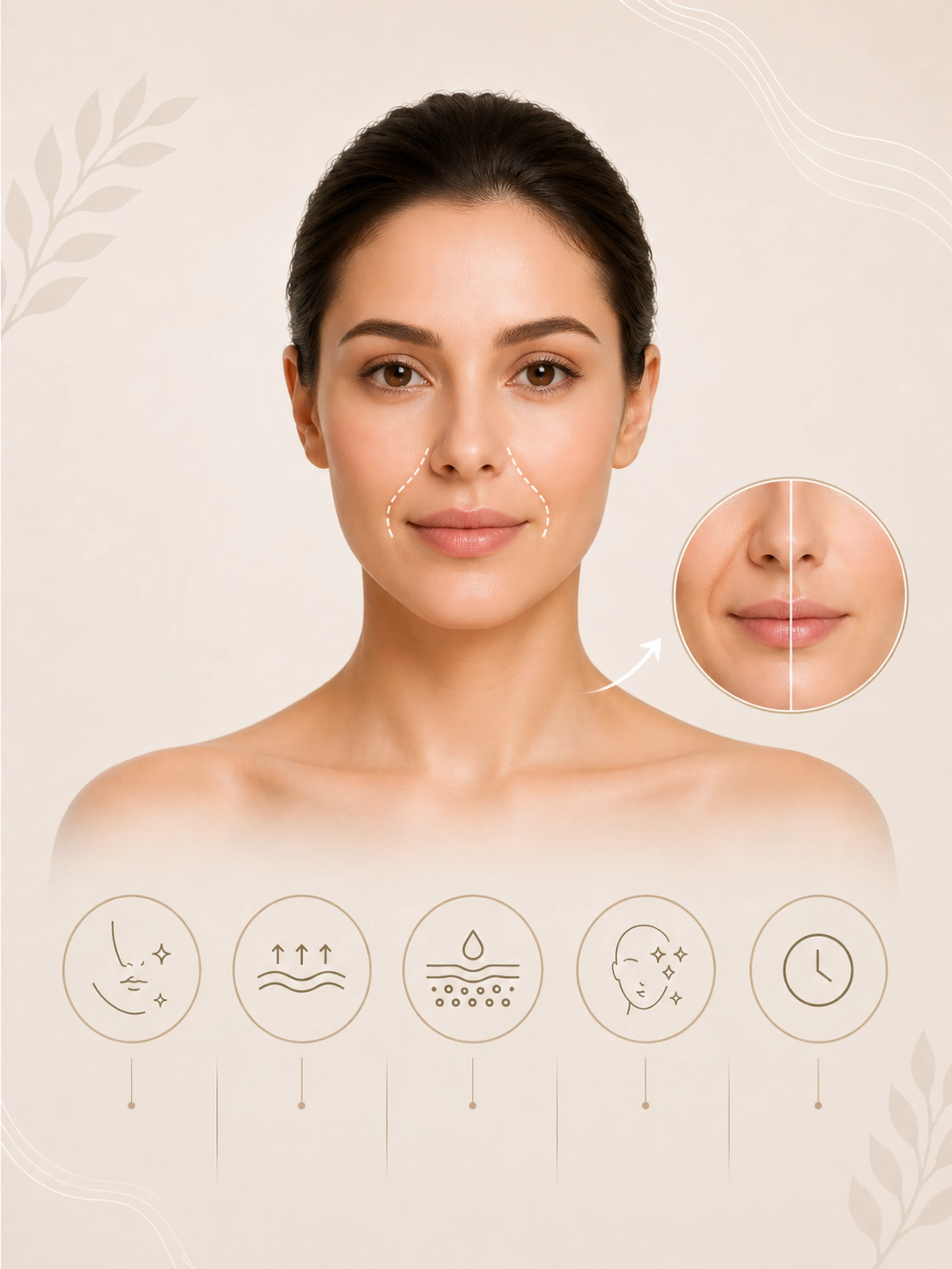 مميزات فيلر خطوط الابتسامة في دبي (nasolabial fold )