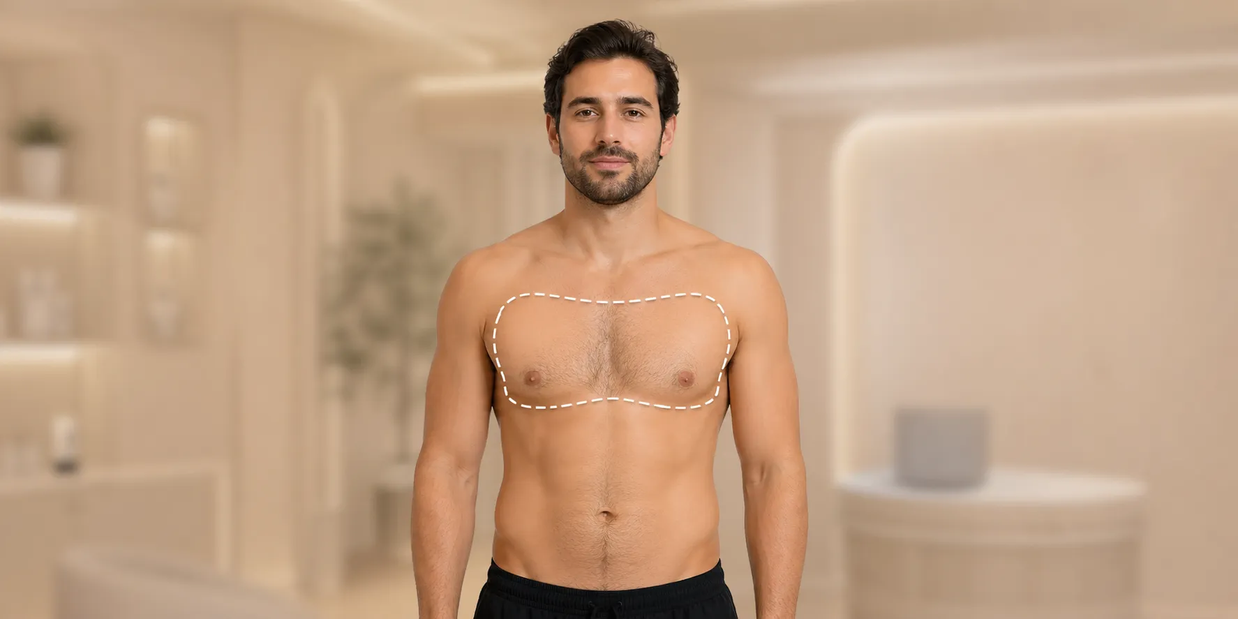 منطقة الصدر-للرجال-الليزر-الأخضر