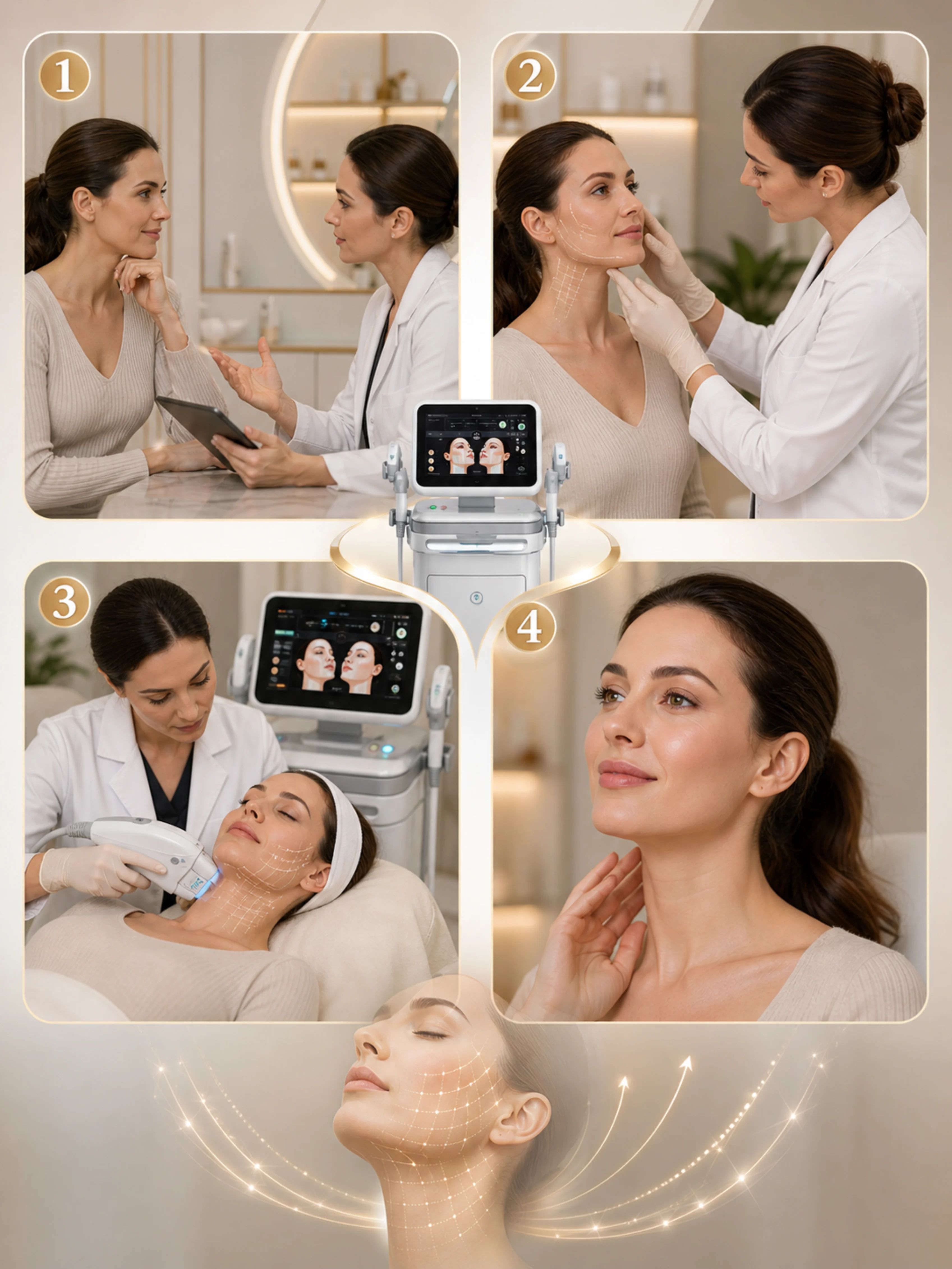 خطوات إجراء شد الوجه بالهايفو | Hifu For Face Treatment