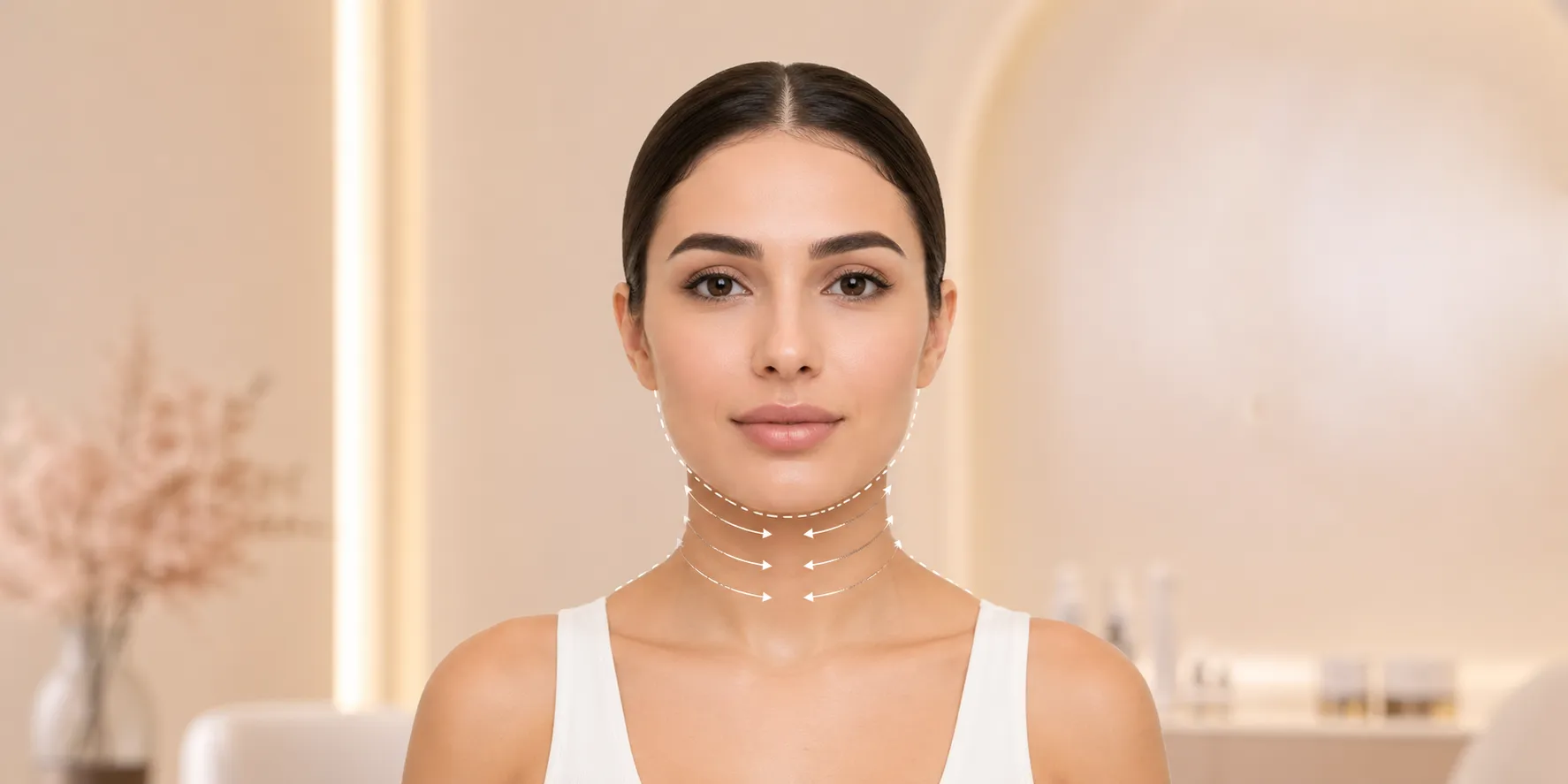 شد الرقبة (tighten neck skin)